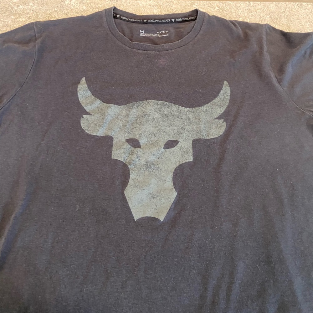 Under Armour Men's Gray Bull Graphic Tee